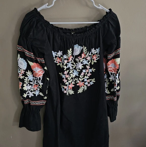 Free people Fleur Du Jour Cotton Embroidered Mini dress Retail $148 - Picture 6 of 10